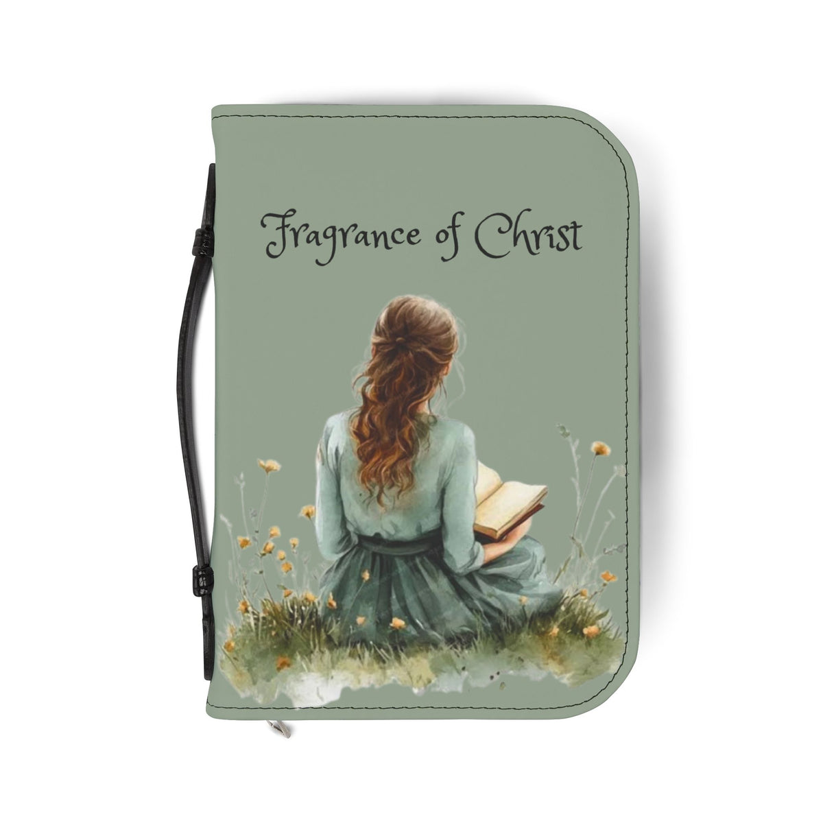 Bible Cover - "Fragrance of Christ" Floral Scripture Zippered Case