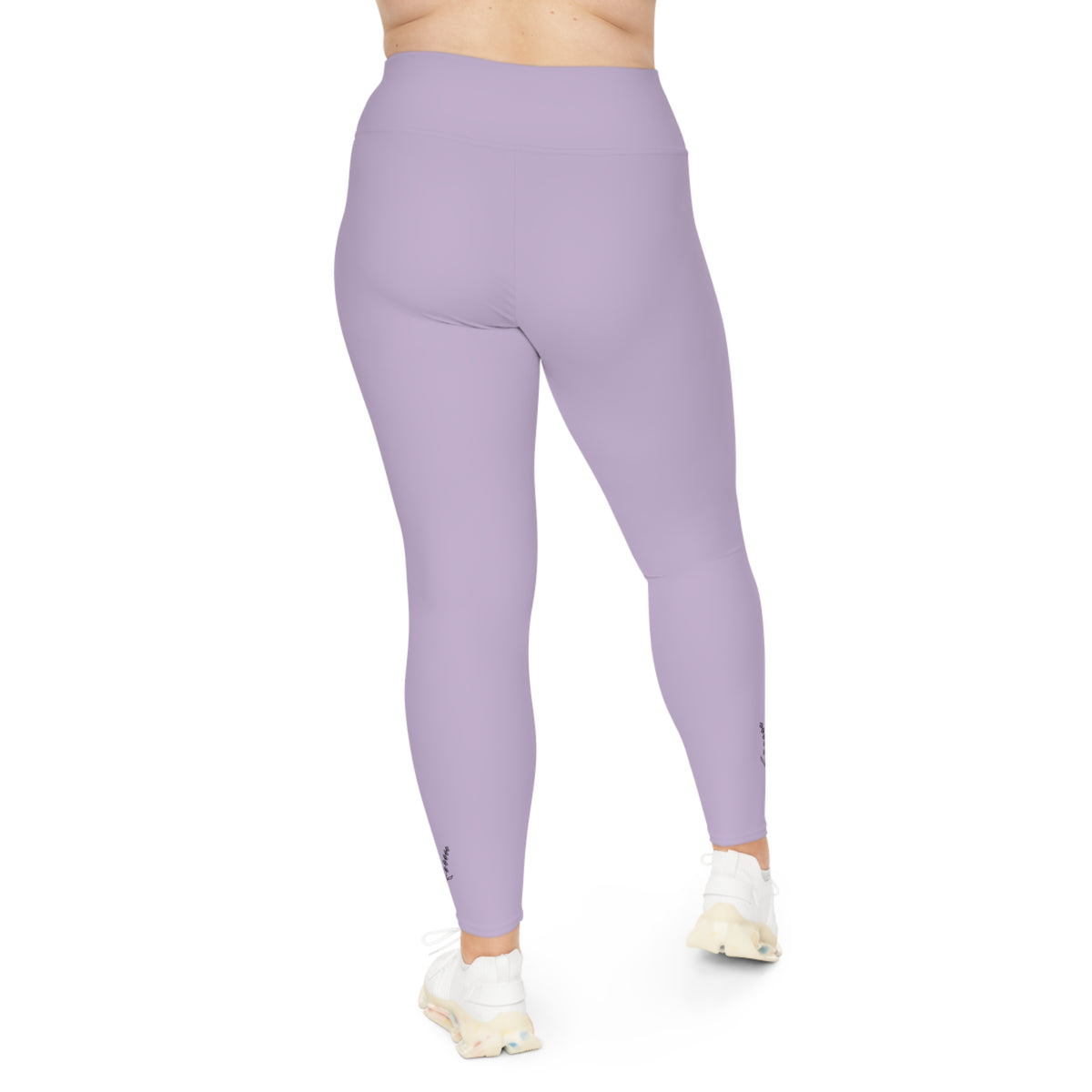 Plus Size Lavender High-Waist Leggings — Comfortable AOP Activewear