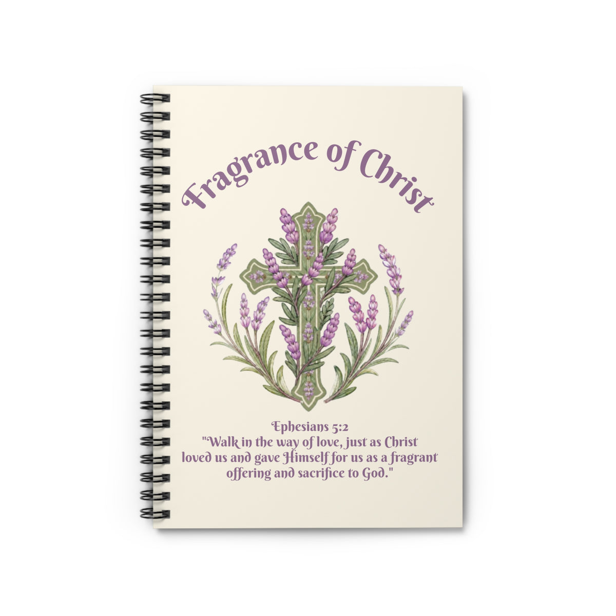 Fragrance of Christ Spiral Notebook — Christian Journal with Floral Design
