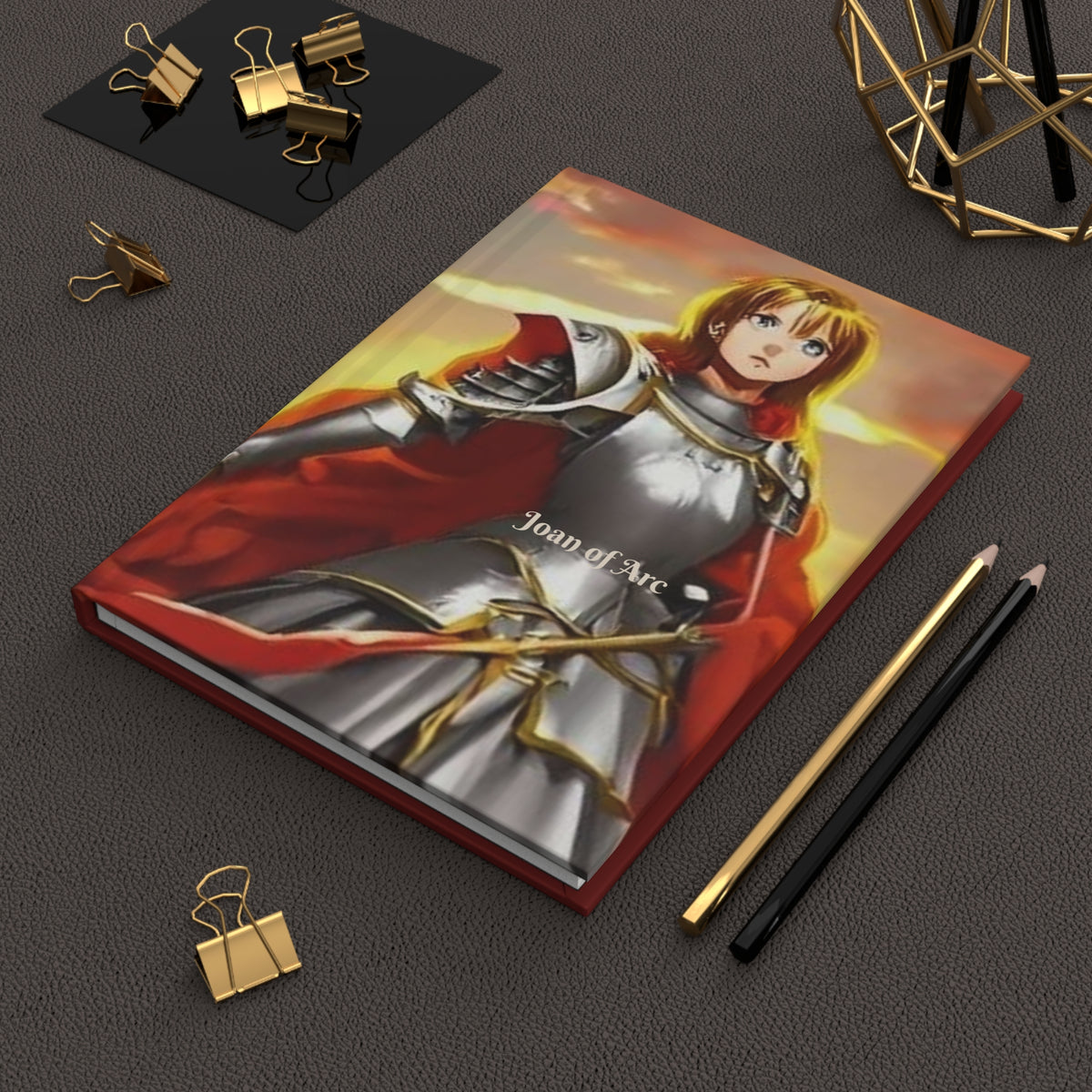 Joan of Arc Inspirational Hardcover Journal — "I am not afraid. I was born to do this." Matte Lined Notebook
