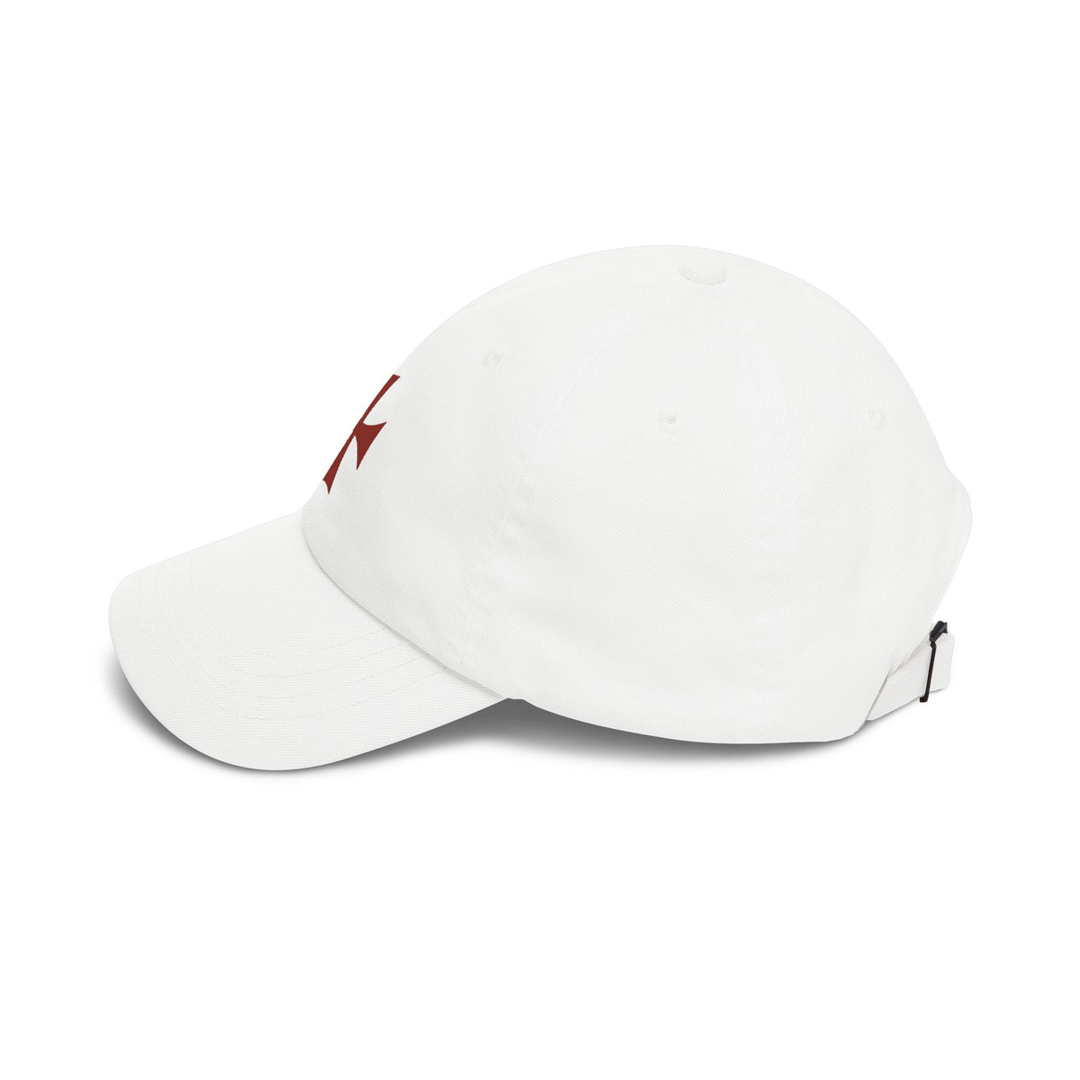 Embroidered Red Crusader Cross Dad Cap