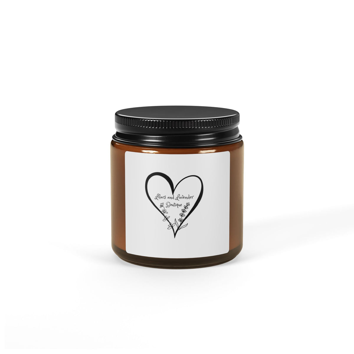 Amber Jar Soy Candle — 'You are Loved' Heart Scented Candle (Multiple Sizes)