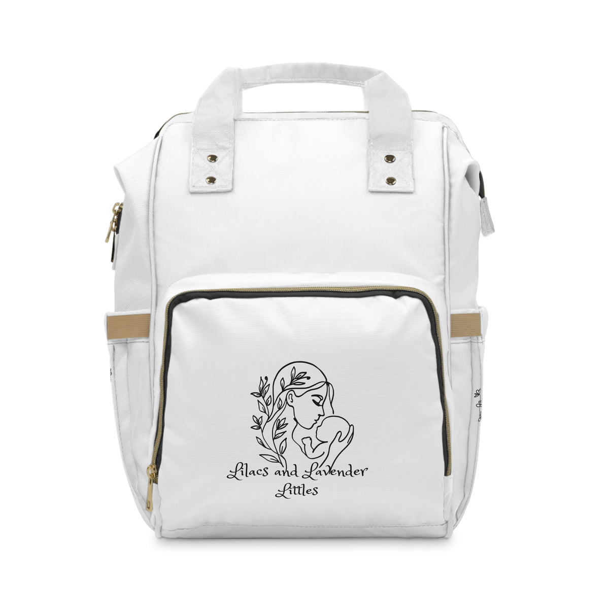 Multifunctional Diaper Backpack — Lilies & Lavender Mom Tote