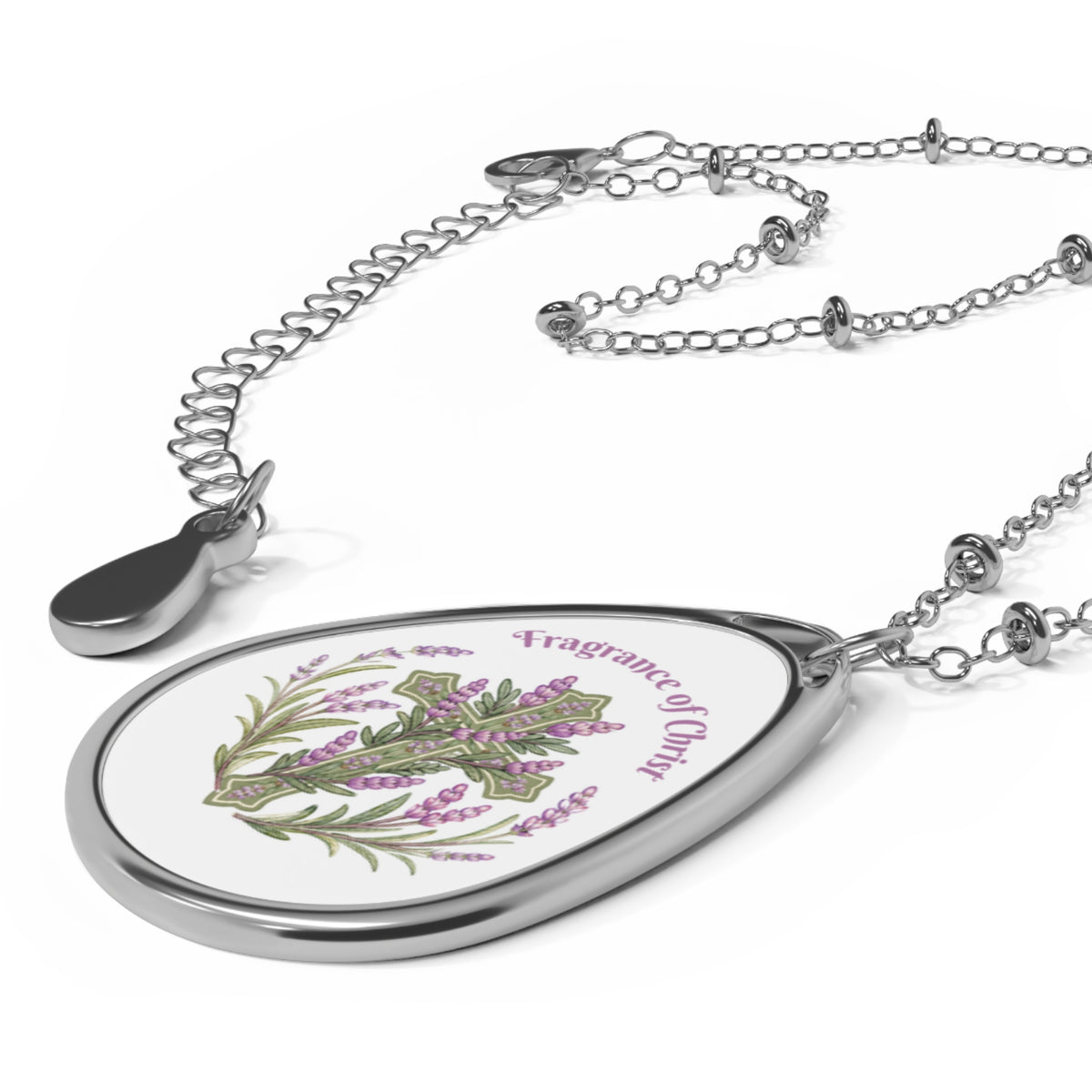 Fragrance of Christ Botanical Oval Necklace