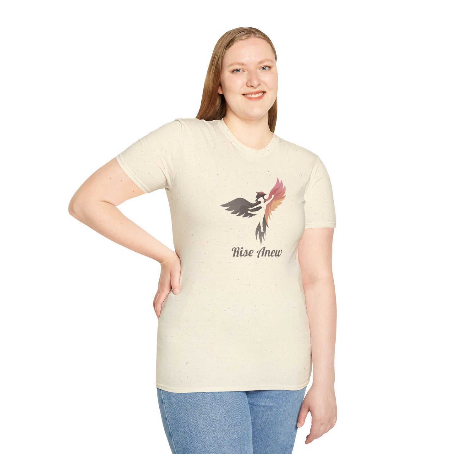 Phoenix Design T-Shirt — "Rise Anew" Inspirational Tee