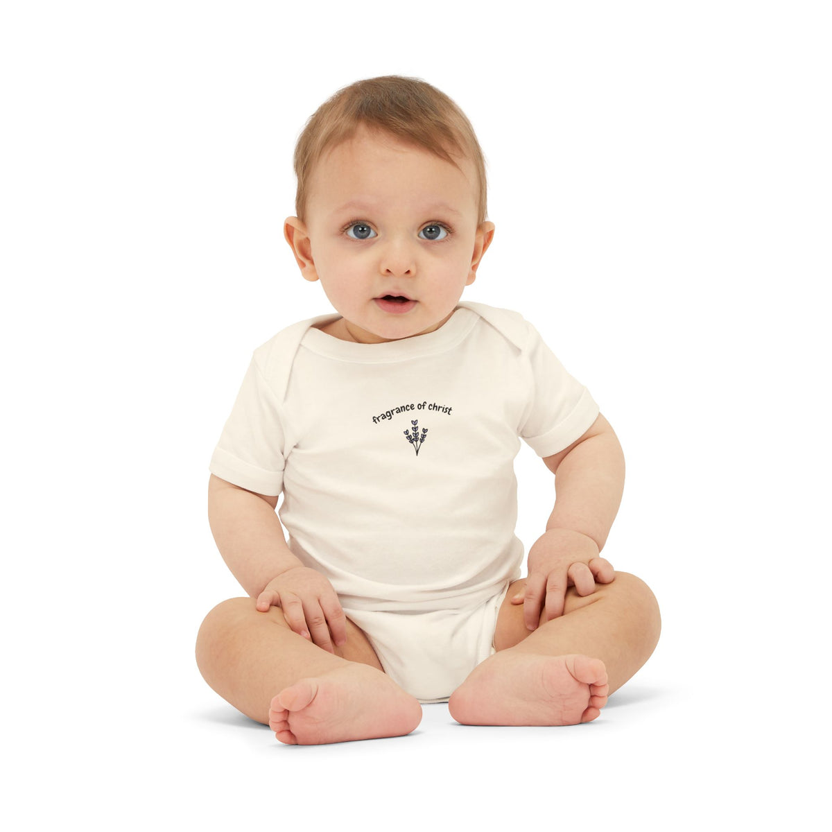 Infant One-Piece Bodysuit — "a tiny spark of sunshine" Minimal Floral Baby Onesie