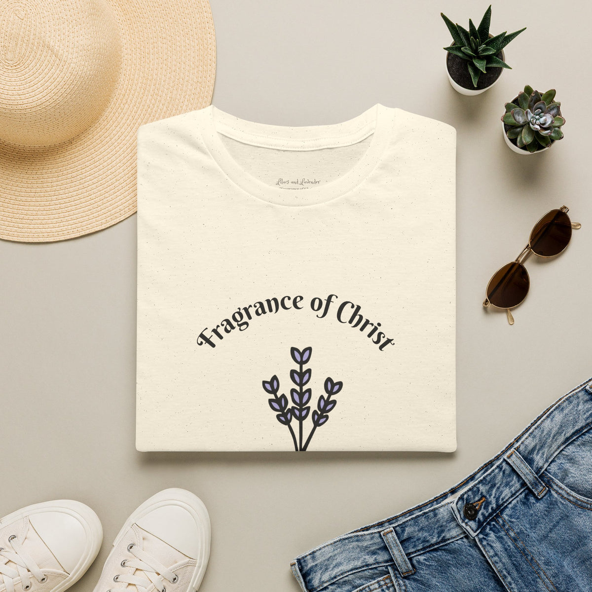 T-Shirt — "Fragrance of Christ" Floral Christian Tee