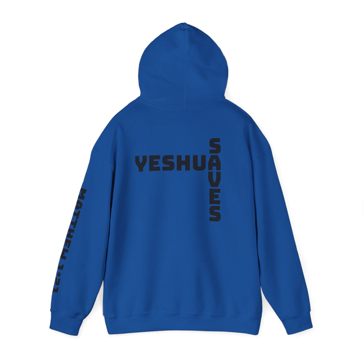 Yeshua Saves Christian Cross Hoodie