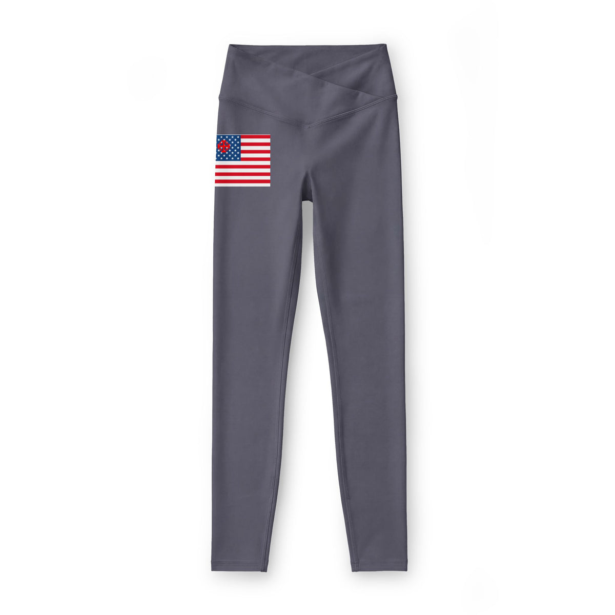 Crusader American Flag Leggings — Women’s High-Waist Patriotic Activewear
