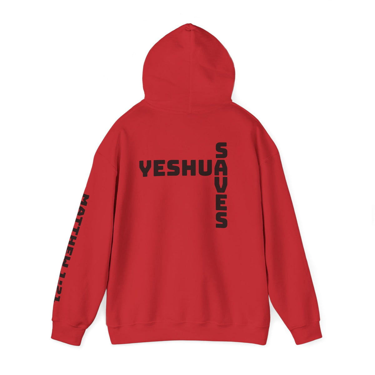 Yeshua Saves Christian Cross Hoodie