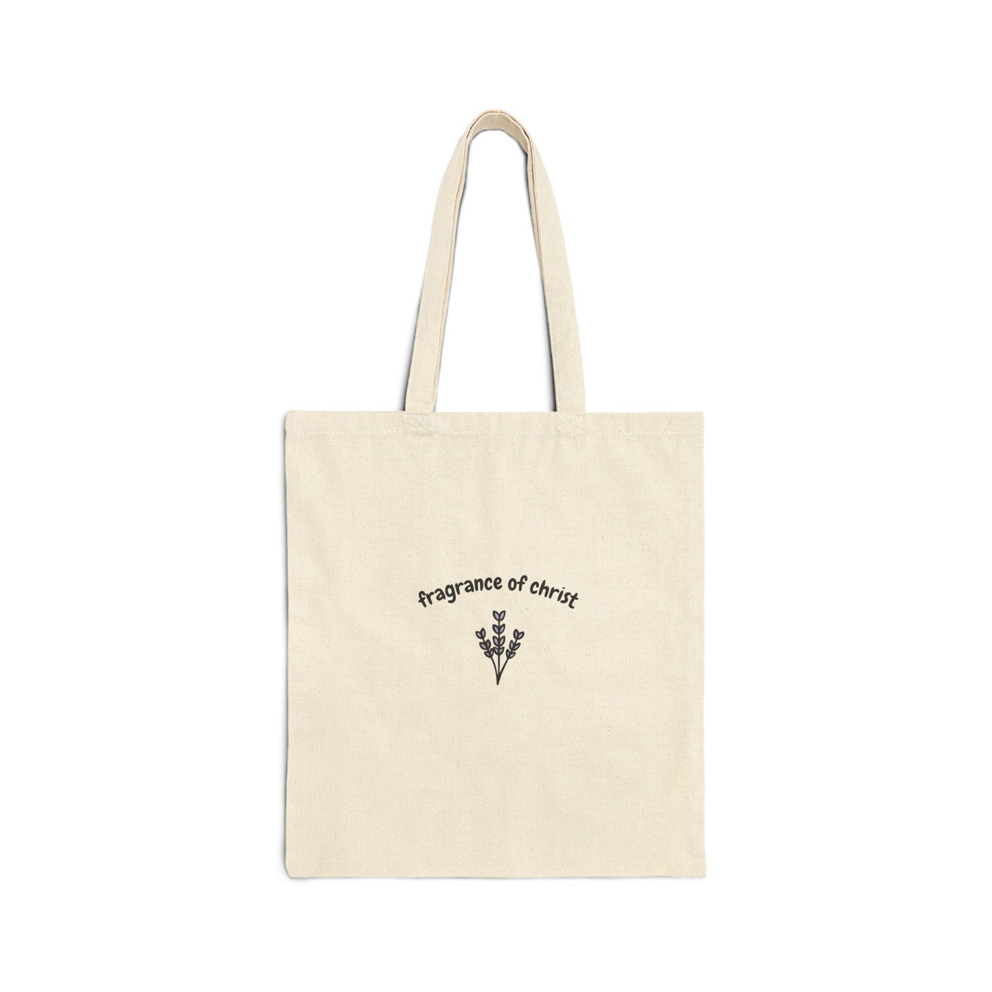 Fragrance of Christ Canvas Tote Bag – Minimal Floral Faith Tote