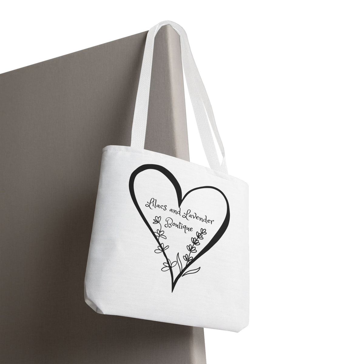 Tote Bag — Heart Floral Boutique Logo Tote (Lilacs & Lavender)