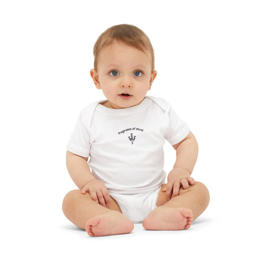 Infant One-Piece Bodysuit — "a tiny spark of sunshine" Minimal Floral Baby Onesie