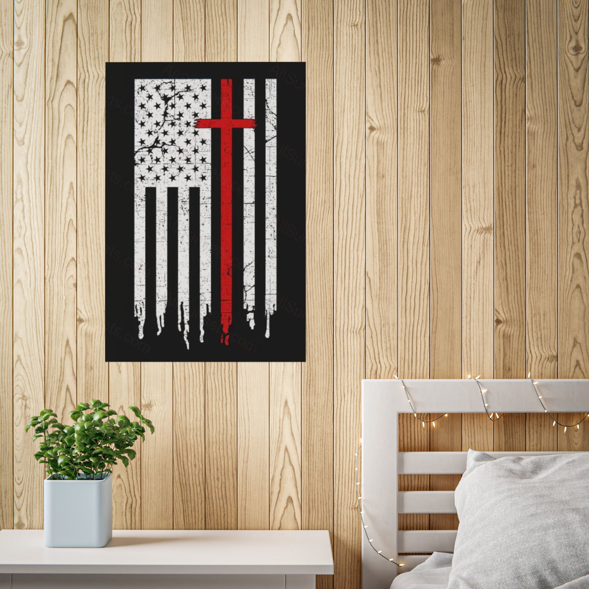 Thin Red Line Flag Poster —