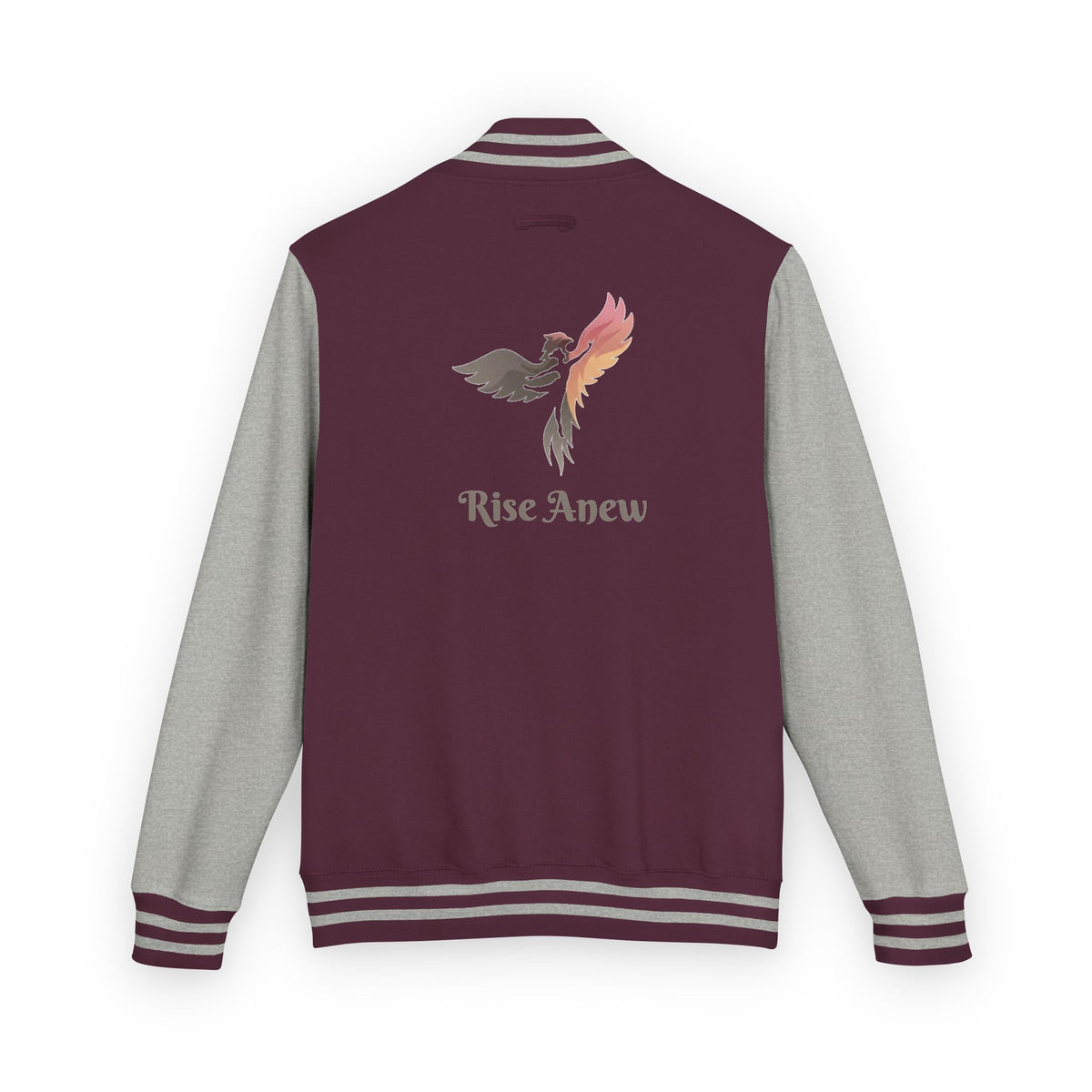 Letterman Jacket — 'Rise Anew' Phoenix Embroidered Varsity Jacket