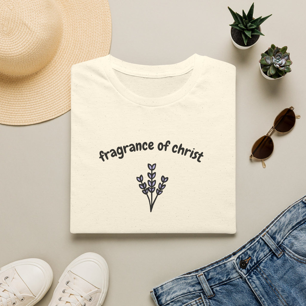 T-Shirt — "Fragrance of Christ" Floral Christian Tee