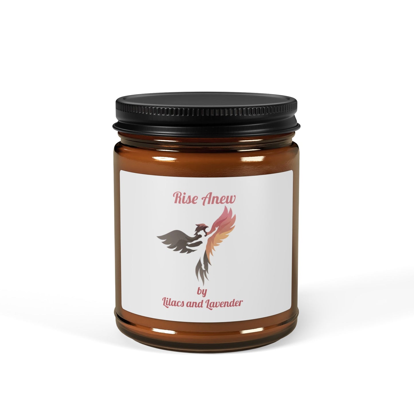 Scented Soy Candle — "Rise Anew" Amber Jar (Multiple Sizes)