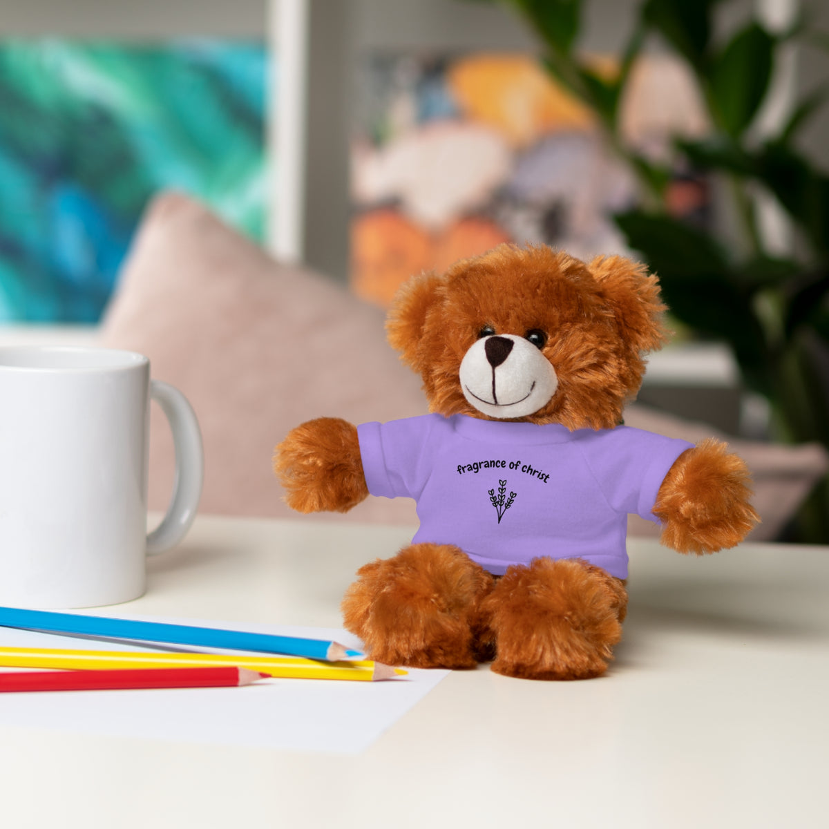 Lavender "Fragrance of Christ" Plush Bear with Tee
