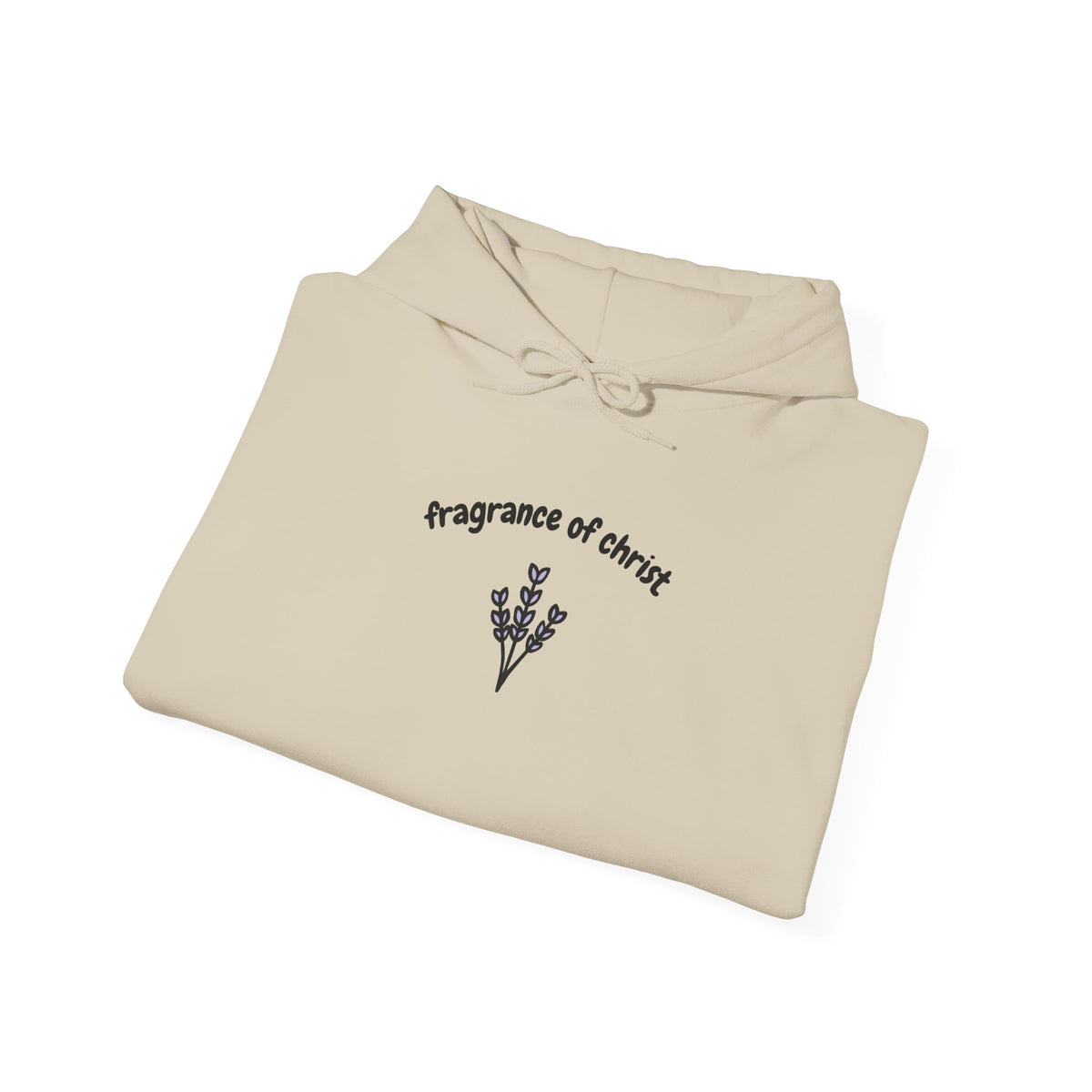 Fragrance of Christ Hoodie — Minimal Floral Cross Christian Hoodie