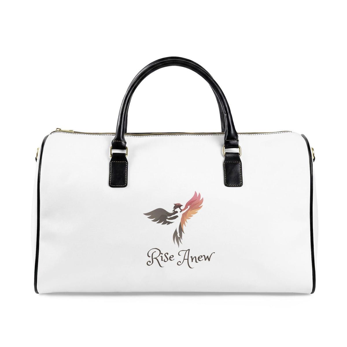 Rise Anew Faux Leather Travel Bag – Inspirational Phoenix Weekender Duffel