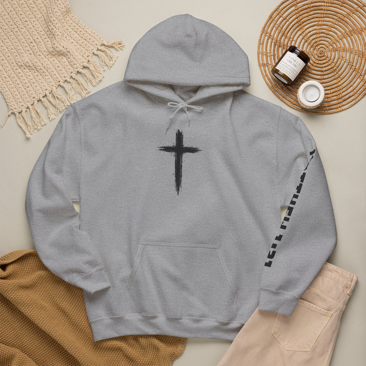 Yeshua Saves Christian Cross Hoodie