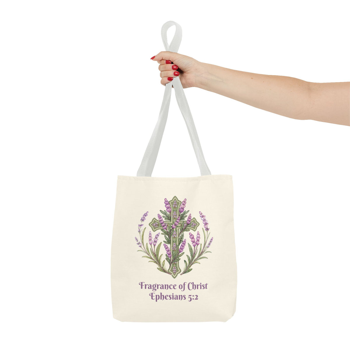 Fragrance of Christ Floral Tote Bag — Faith-Inspired Everyday Carry
