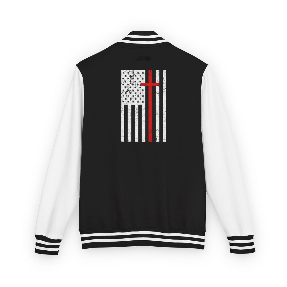 American Flag Cross Letterman Jacket