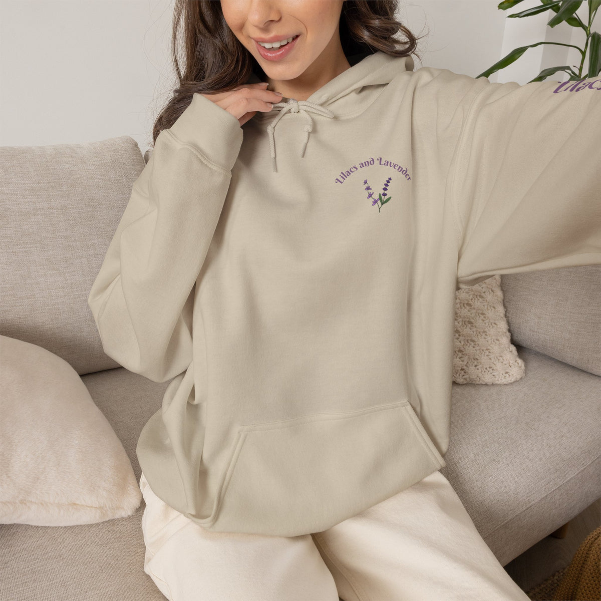 Lilacs and Lavender Floral Hoodie