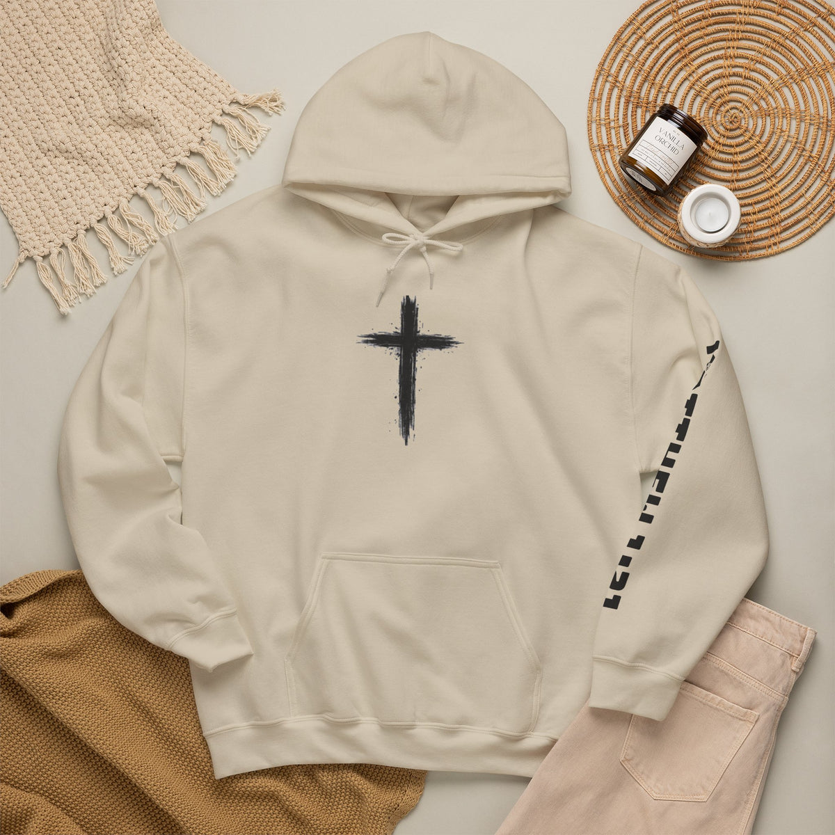Yeshua Saves Christian Cross Hoodie