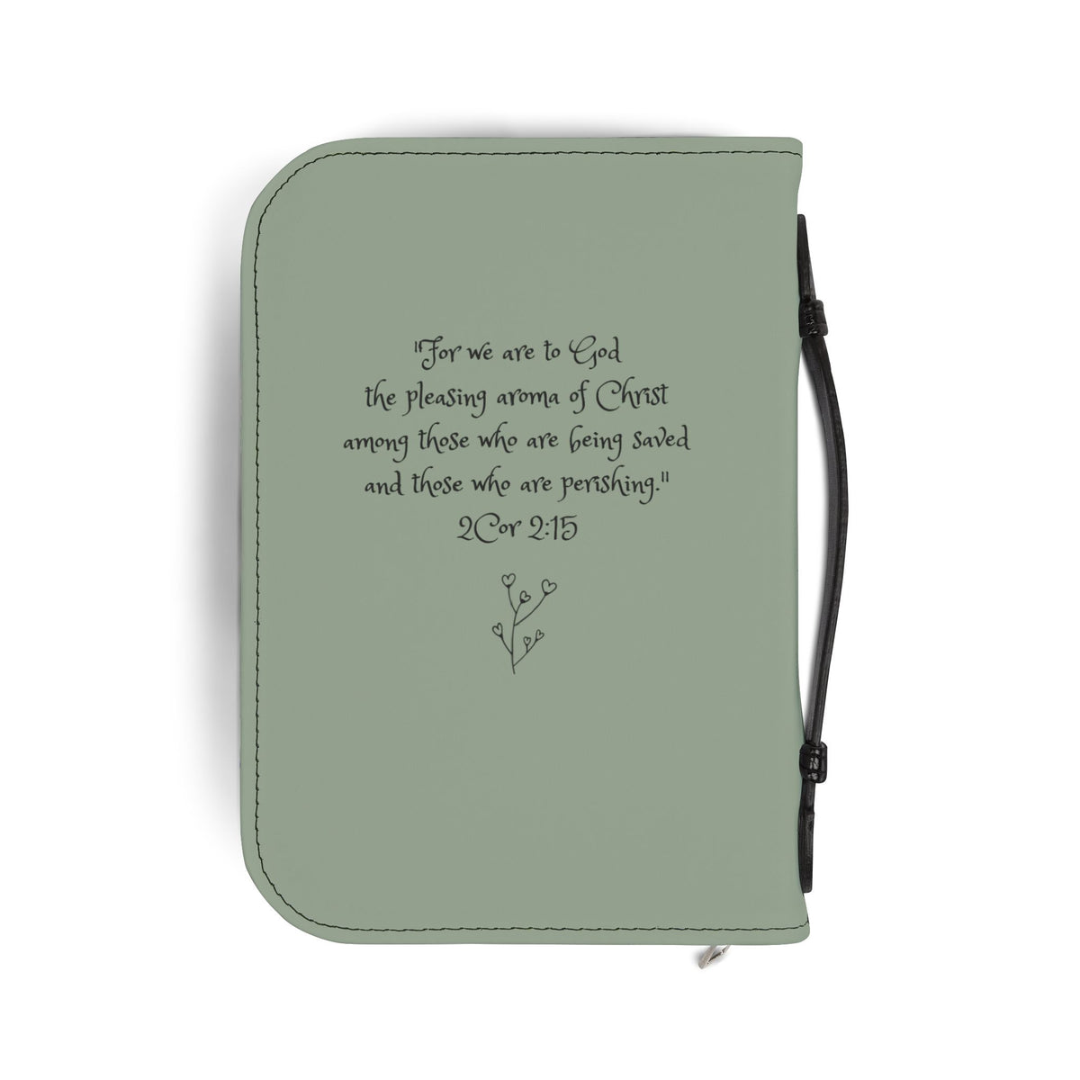 Bible Cover - "Fragrance of Christ" Floral Scripture Zippered Case