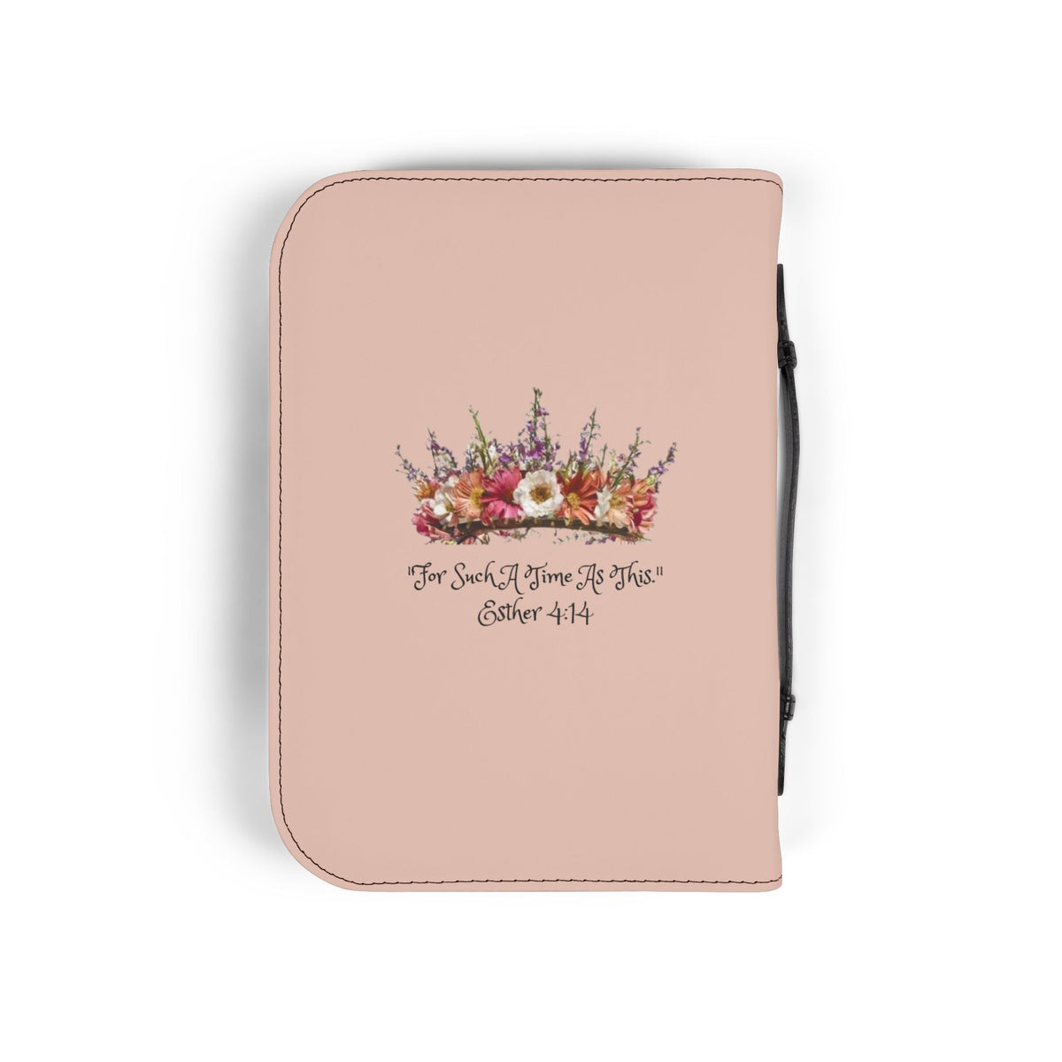 Bible Cover — Floral Crown & Armor Illustrated Zippered Bible Case (Esther 4:14)