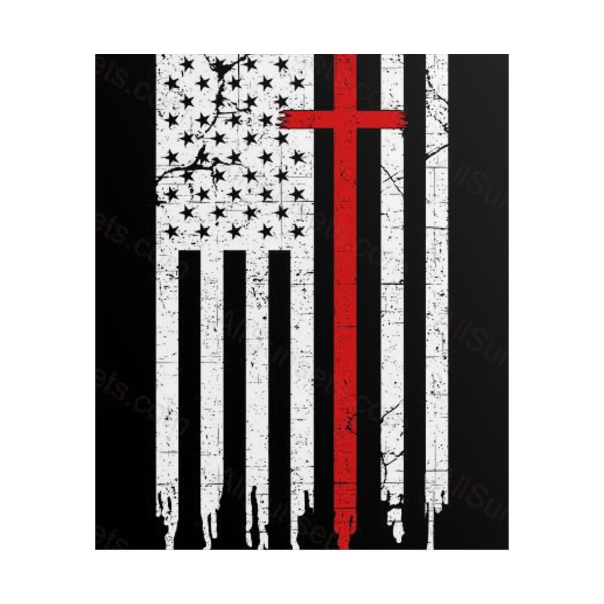 Thin Red Line Flag Poster —