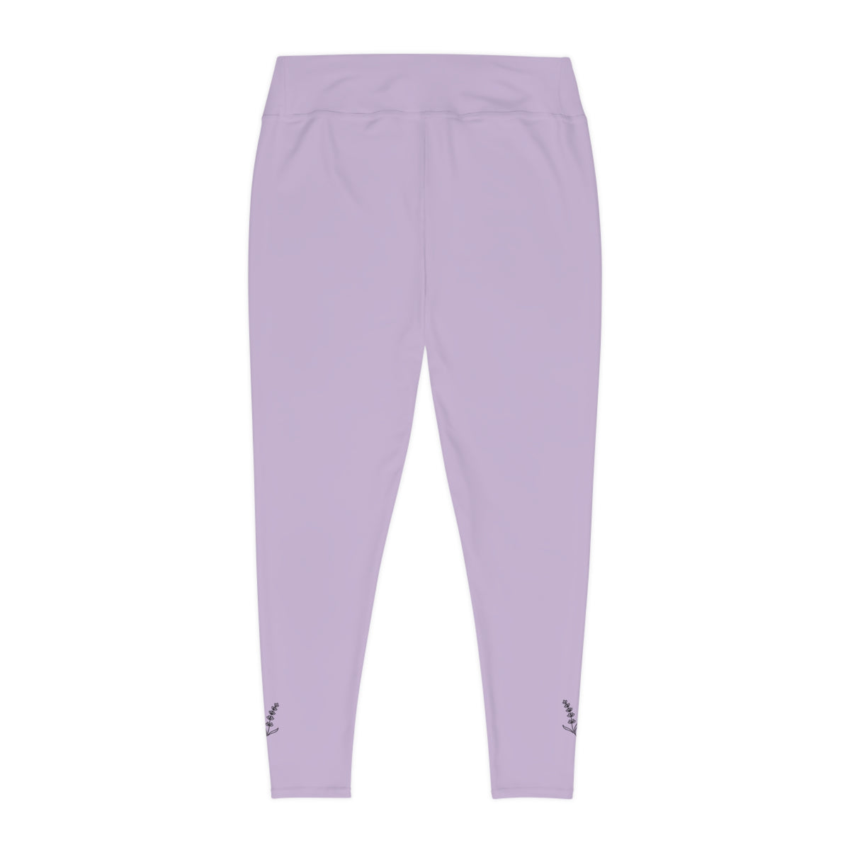 Plus Size Lavender High-Waist Leggings — Comfortable AOP Activewear