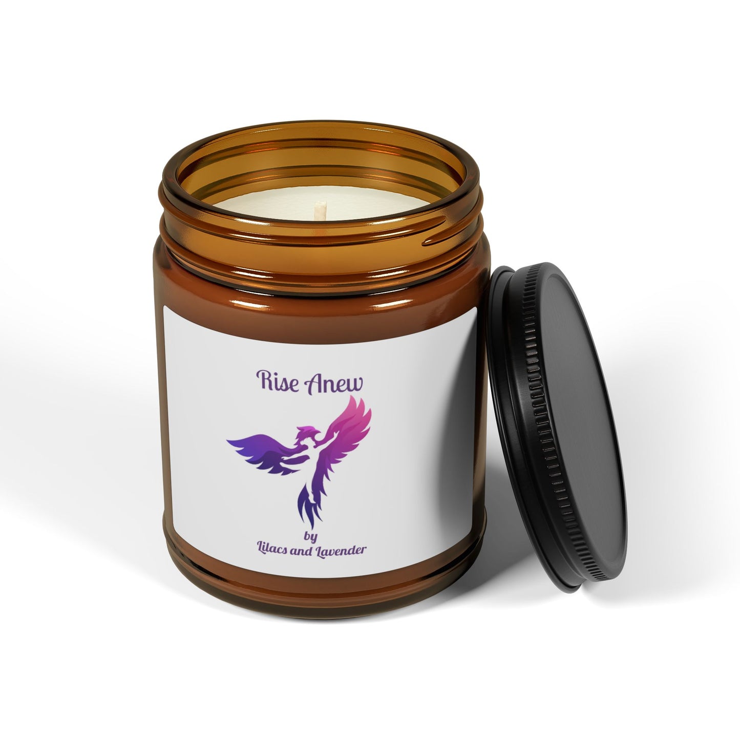 Scented Soy Candle — "Rise Anew" Amber Jar (Multiple Sizes)