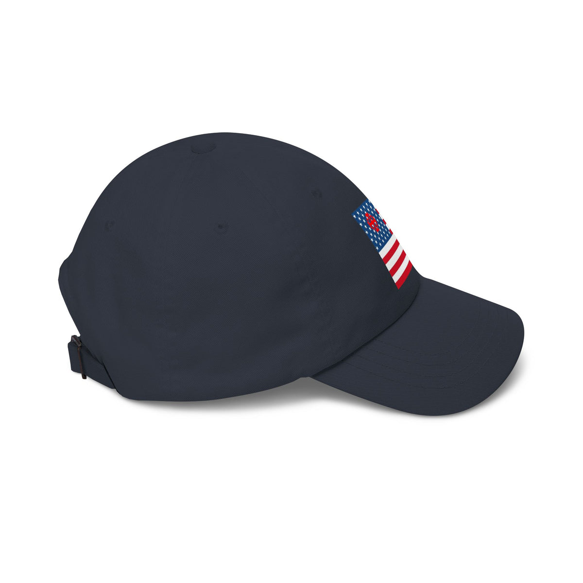 Patriotic Vintage Baseball Dad Cap with Embroidered Crusader Heart Flag