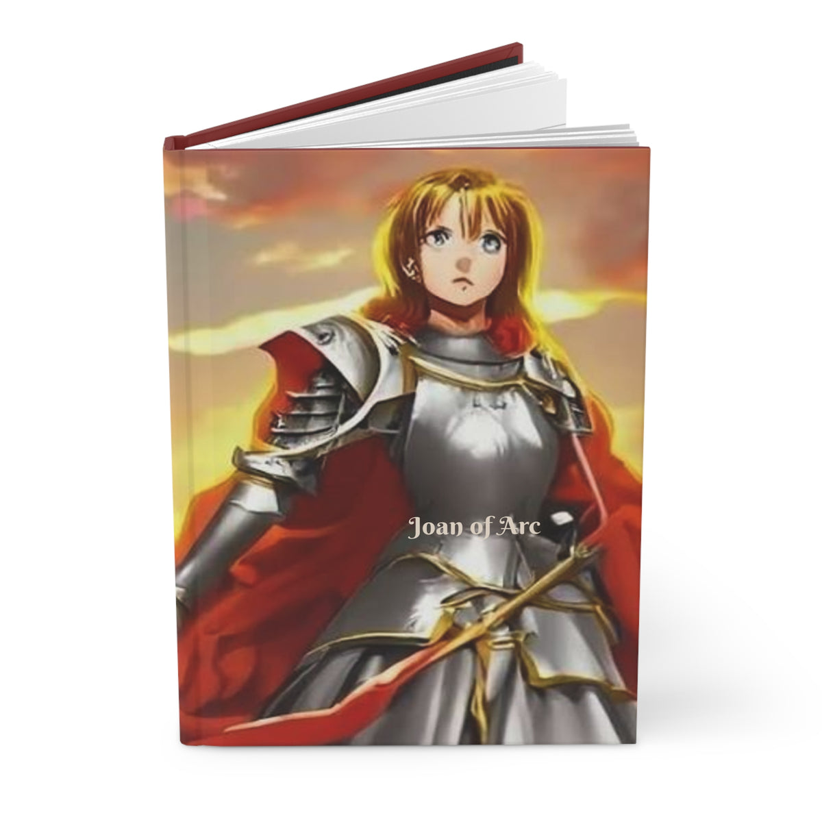 Joan of Arc Inspirational Hardcover Journal — "I am not afraid. I was born to do this." Matte Lined Notebook