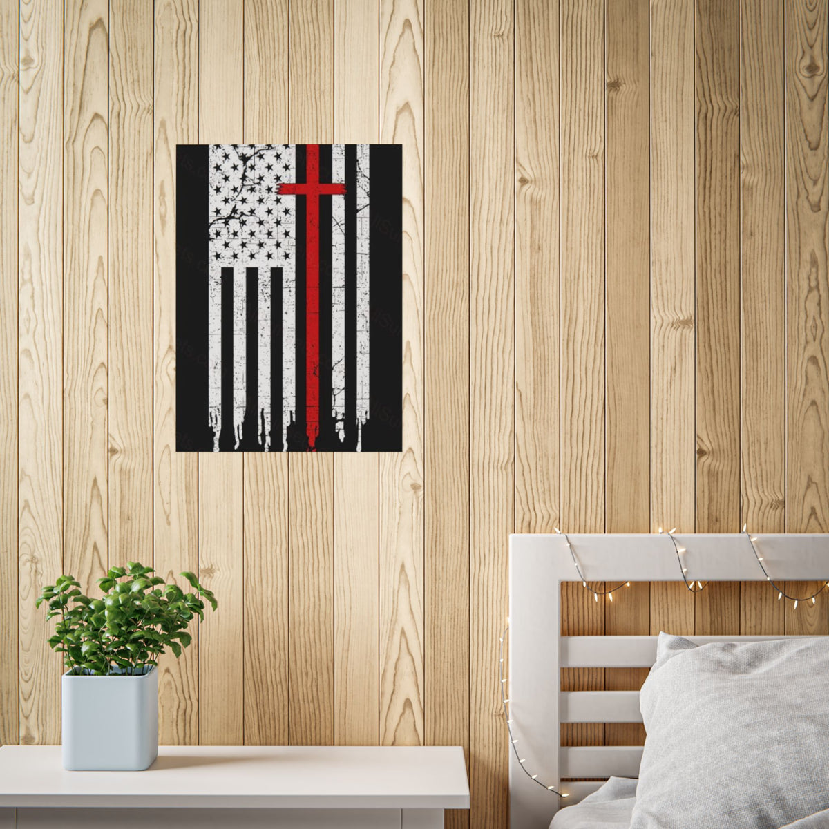 Thin Red Line Flag Poster —