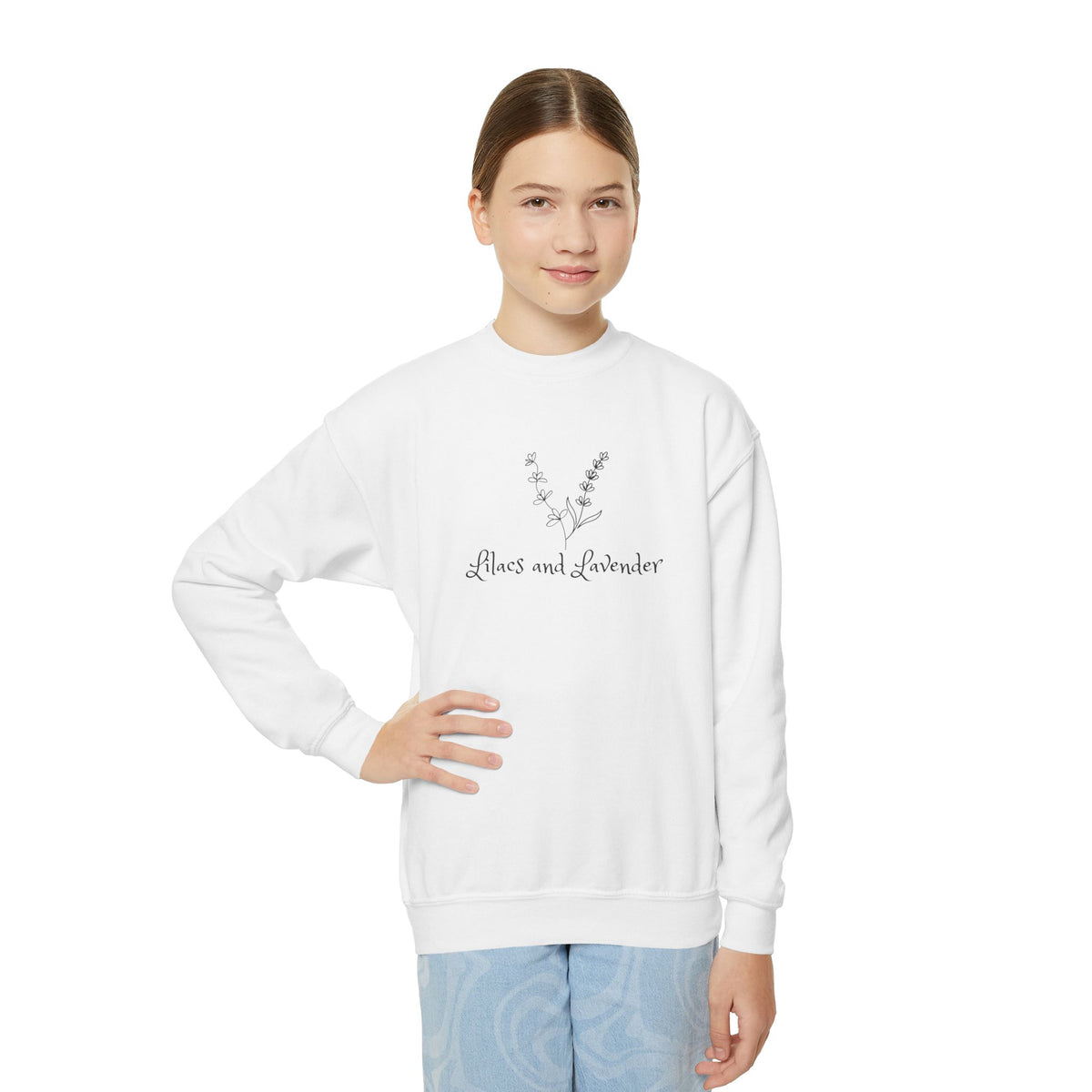 Youth Crewneck Sweatshirt — Lilacs and Lavender