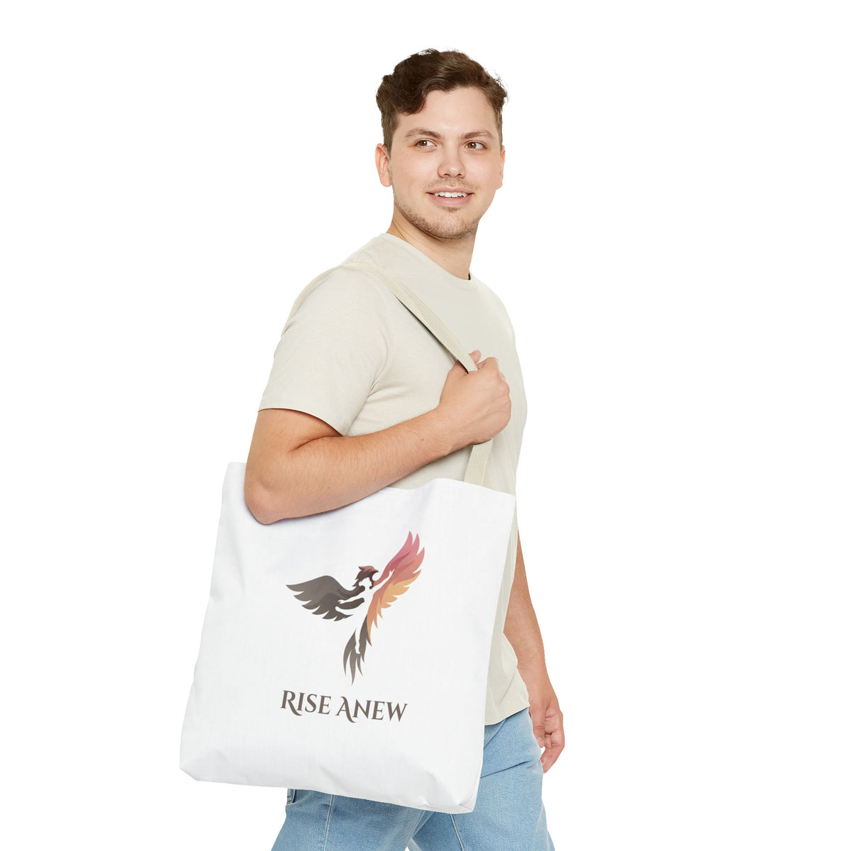 Phoenix Rise Anew Tote Bag — Inspirational Rebirth Canvas Tote