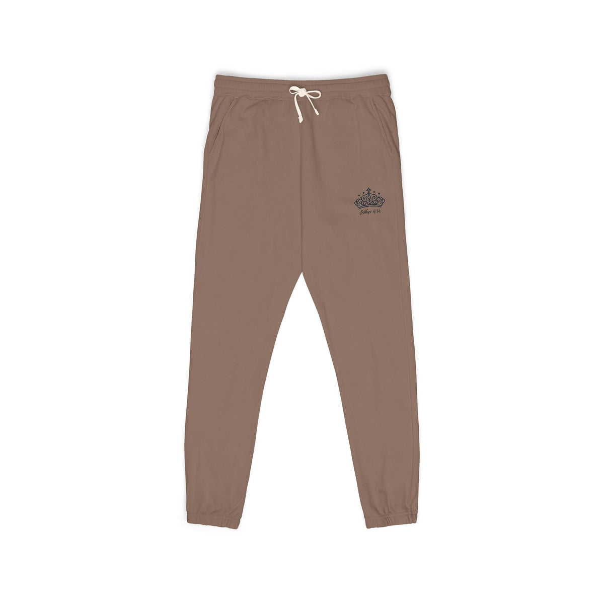 Crown Logo Fleece Sweatpants — Garment-Dyed Cozy Joggers