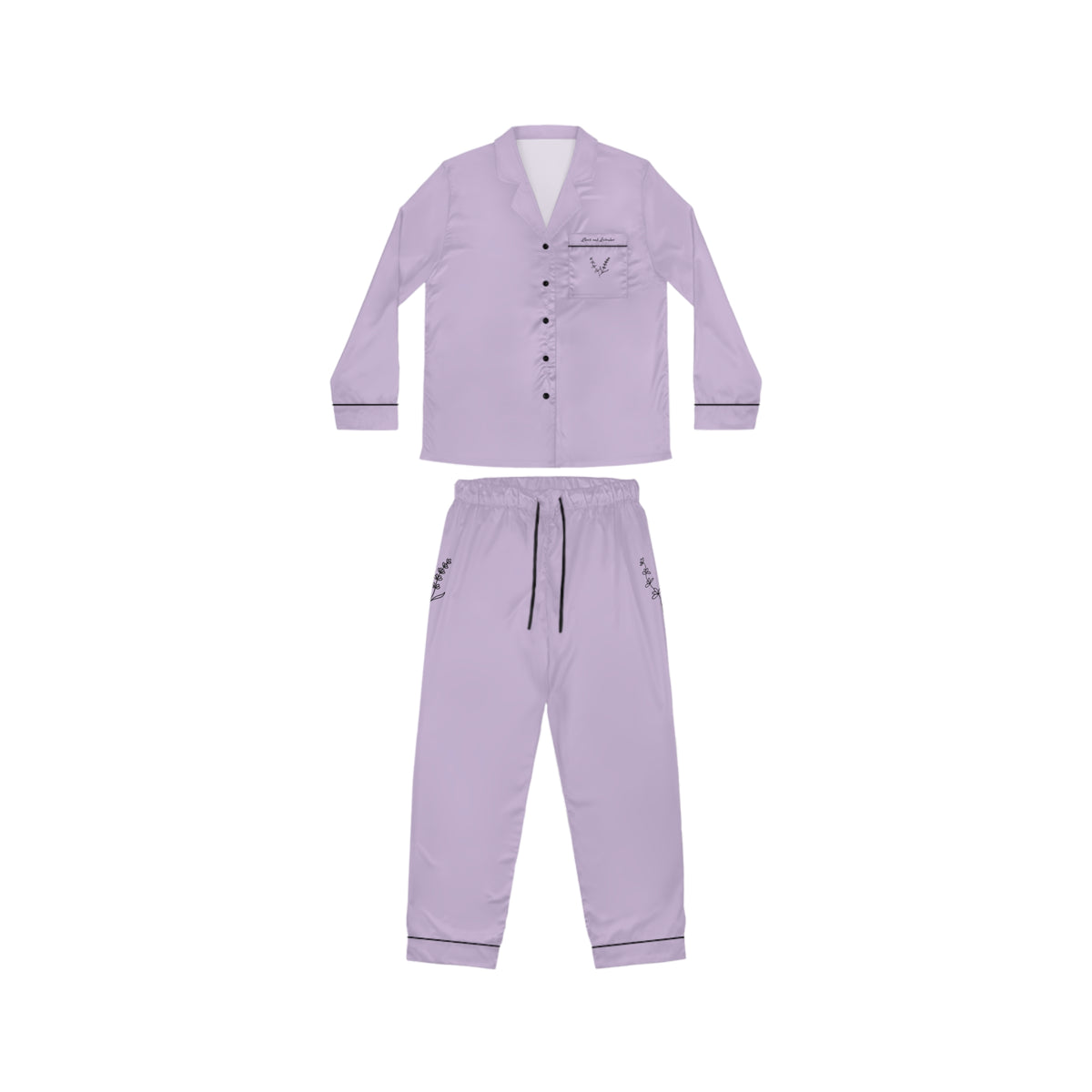 Lilacs and Lavender Signature Satin Pajama Set