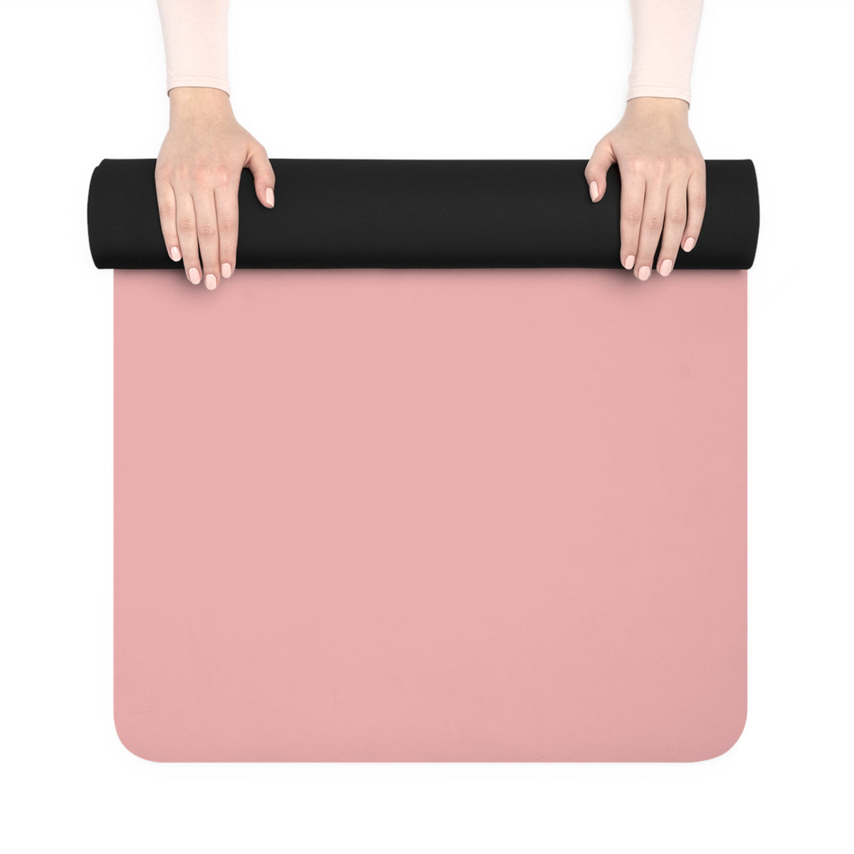 Rose Pink "Rise Anew"  Inspirational Non-Slip Fitness Mat