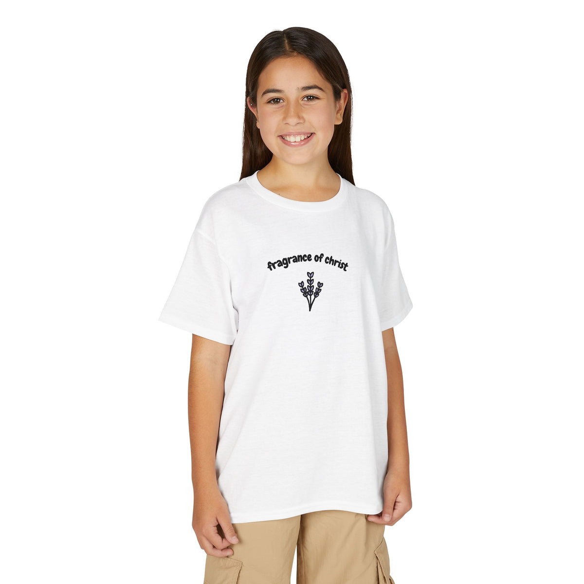 Youth T-Shirt — 'Fragments of Desire' Minimal Floral Chest Graphic