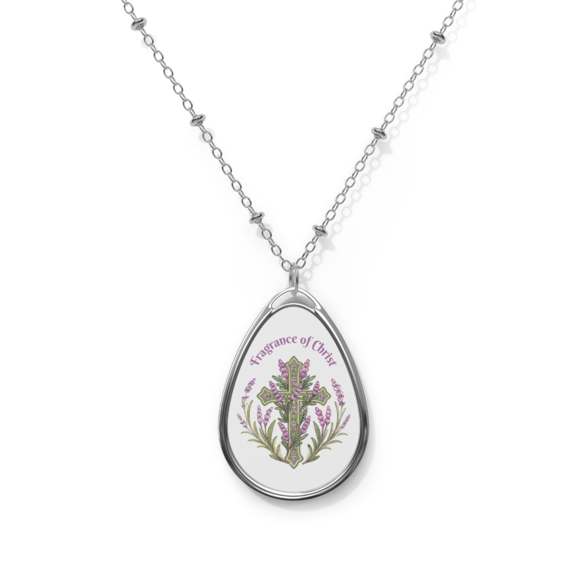 Fragrance of Christ Botanical Oval Necklace