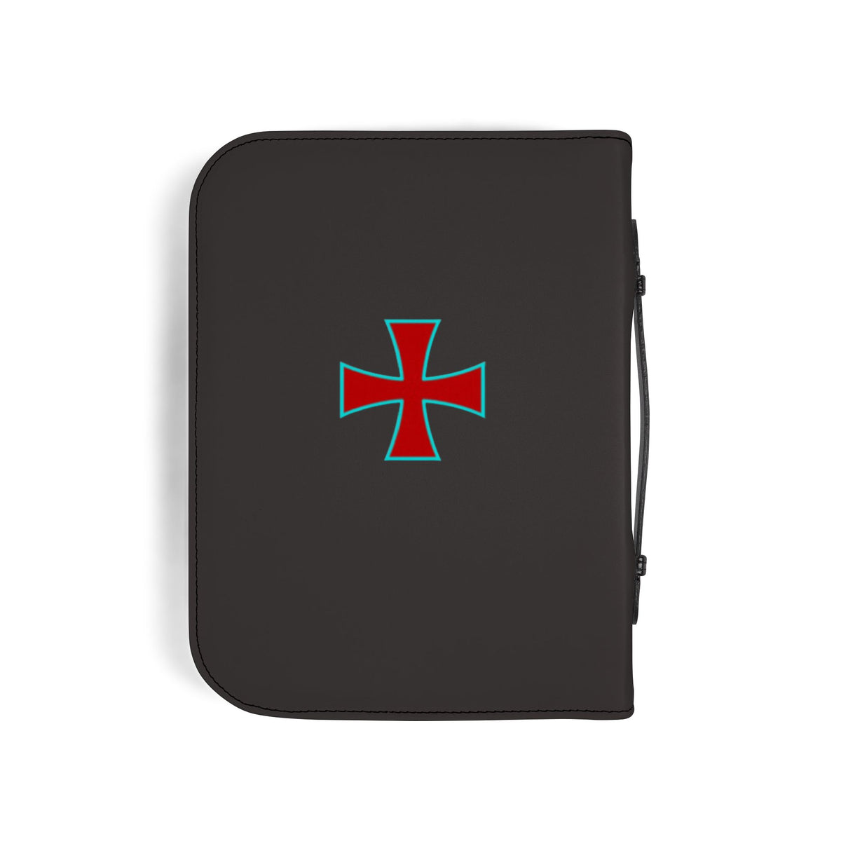 Crusader Knight Bible Cover – Zippered Leatherette Bible Case with Medieval Cross Design
