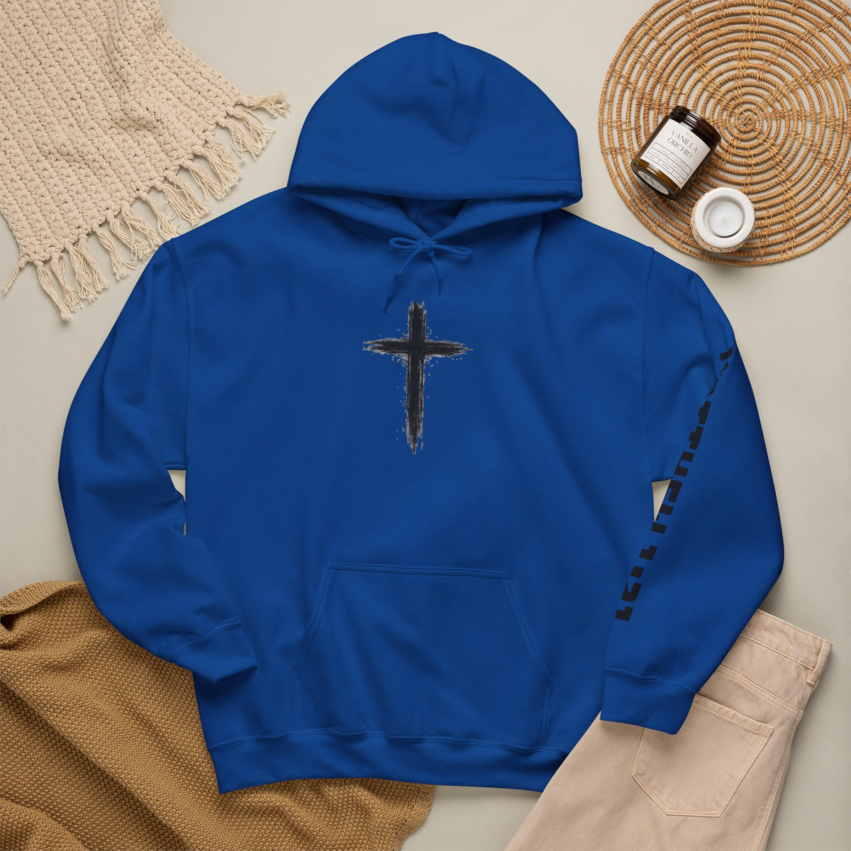 Yeshua Saves Christian Cross Hoodie