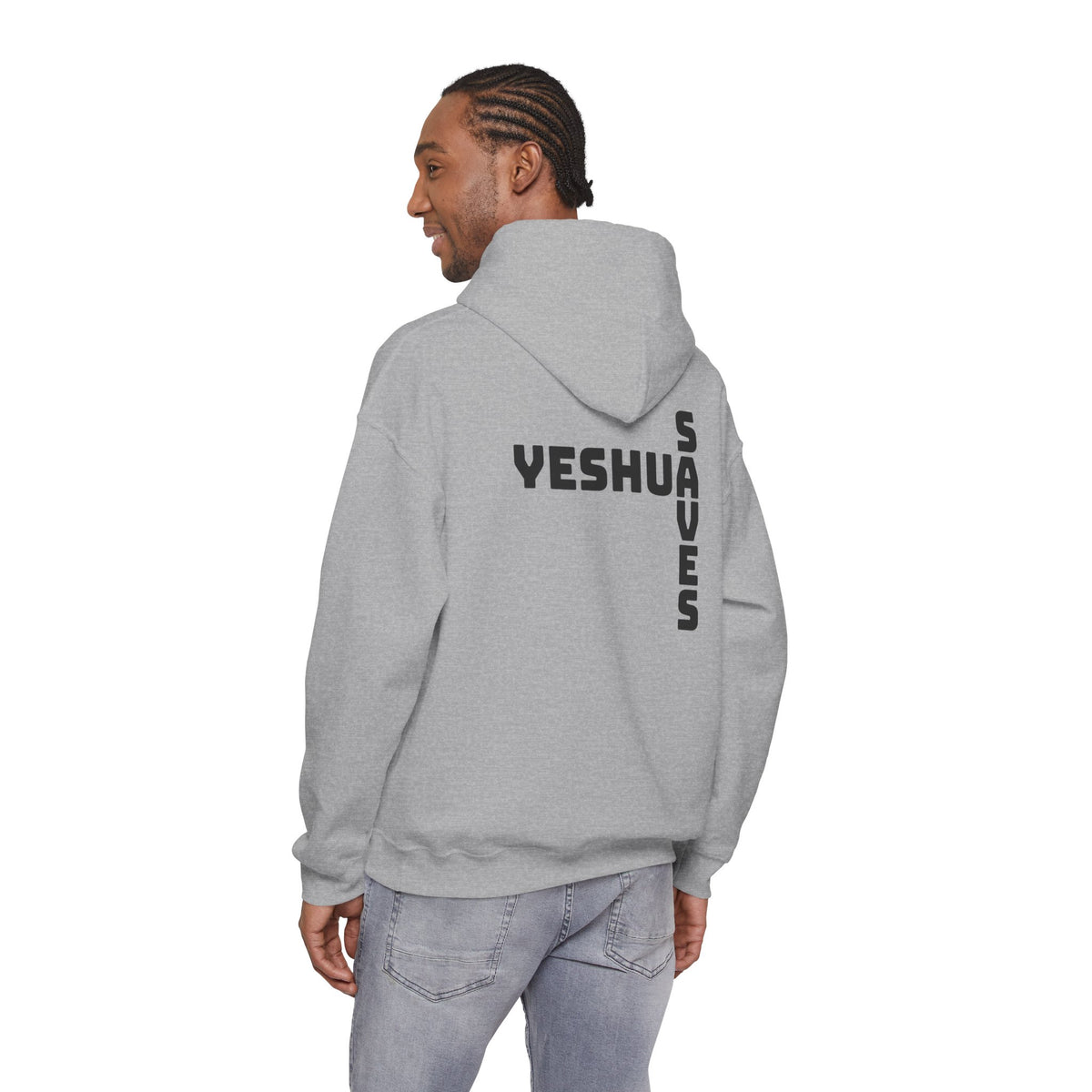 Yeshua Saves Christian Cross Hoodie
