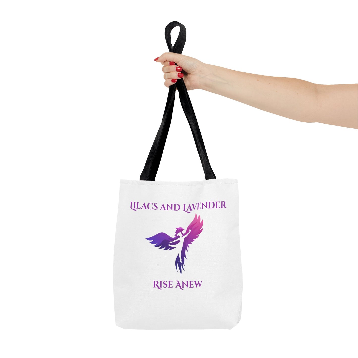 Lilacs & Lavender Phoenix Tote Bag — Rise Anew Inspirational Canvas Tote
