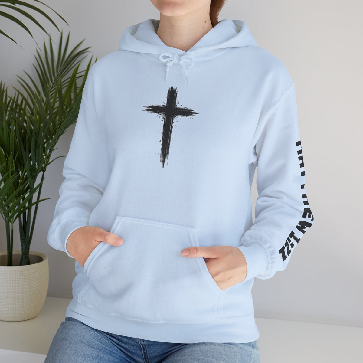 Yeshua Saves Christian Cross Hoodie