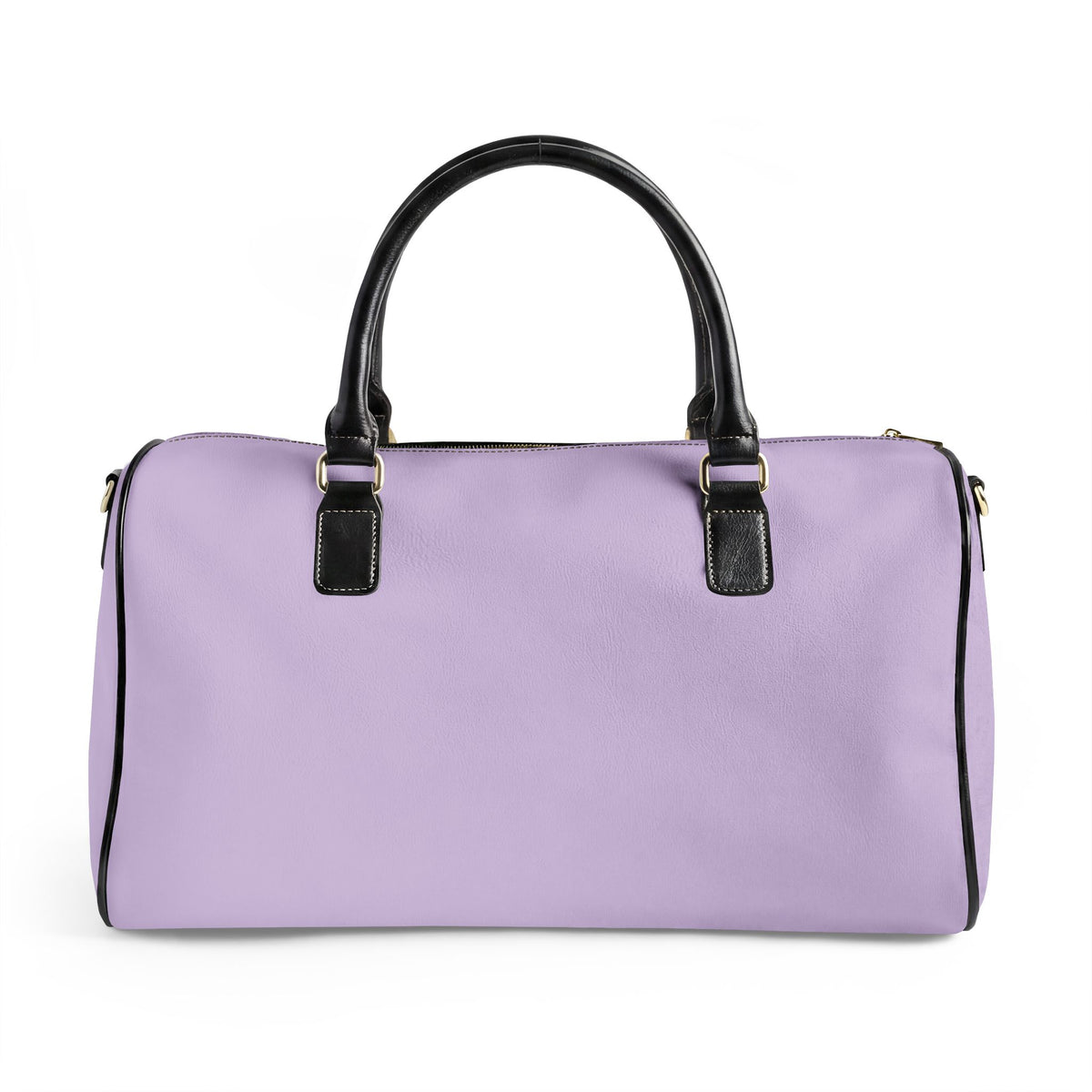 Lilacs and Lavender Faux Leather Travel Bag — Floral Weekend Duffel